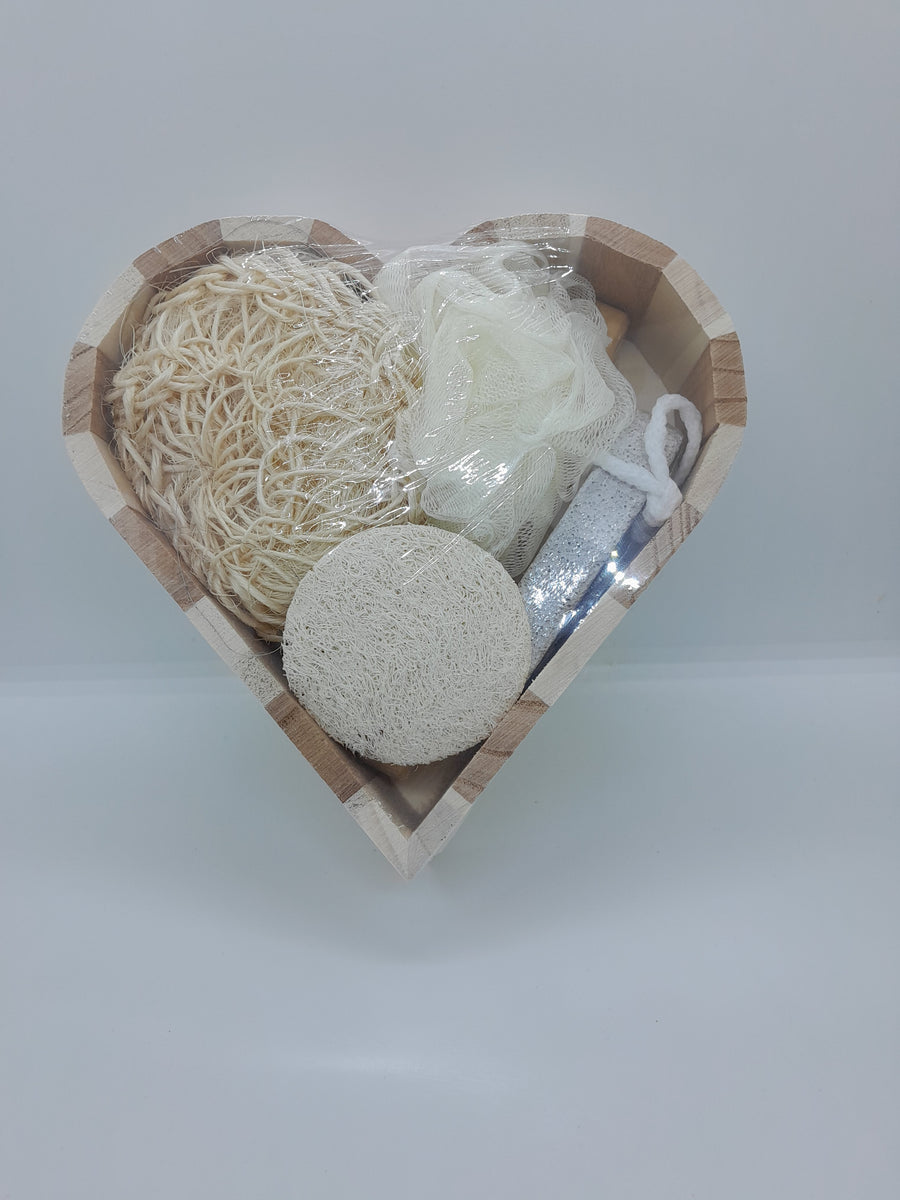 Wooden Spa Heart Gift Set