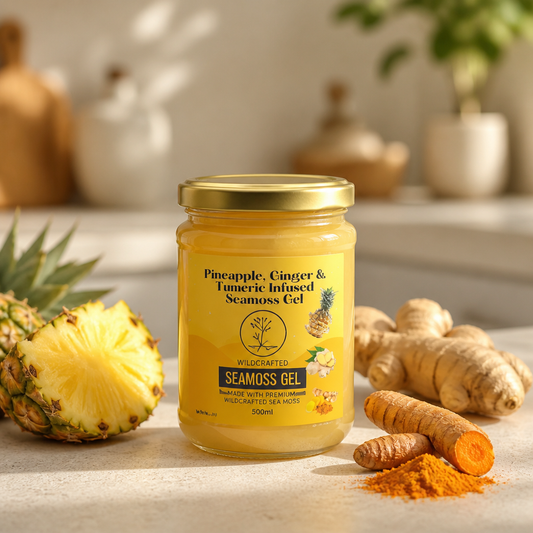 Pineapple, Ginger and Tumeric Infused Seamoss Gel